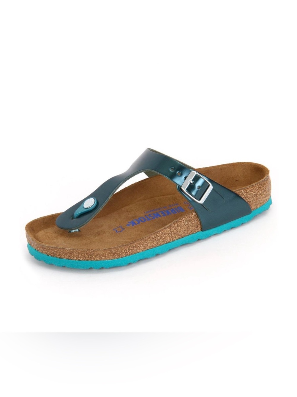 Birkenstock Gizeh Metallic Teal Turquoise Thong Sandal